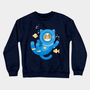 Purrfect Dive Crewneck Sweatshirt